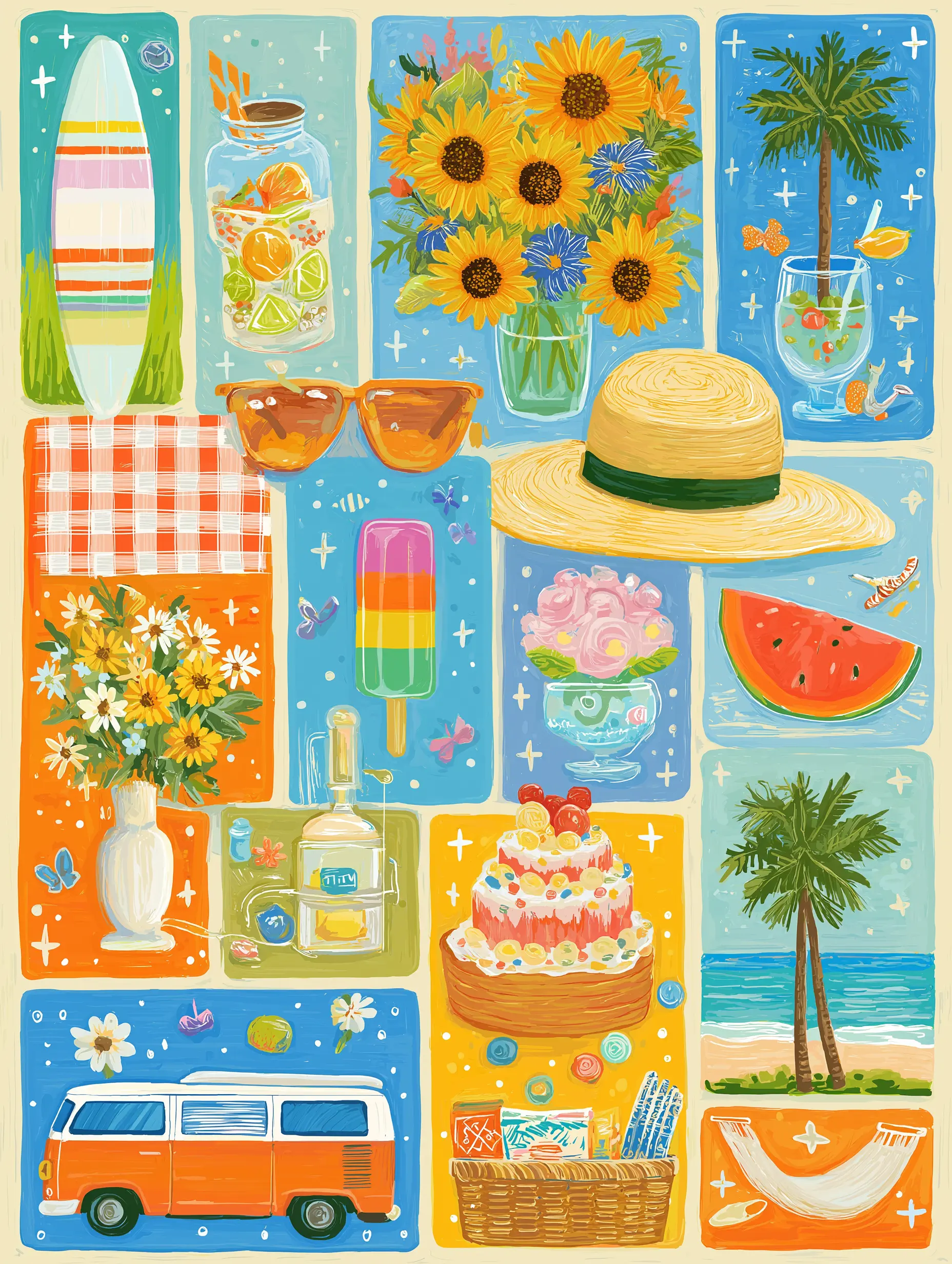 1000 Piece Jigsaw Puzzle for Adults | Premium Thick Cardboard | Challenging & Relaxing Family Game | Beautiful Home Decor & Gift | Tropical Summer Still Life | Retro Holiday Illustration
