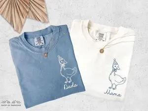 One Silly Goose Birthday Shirt Comfort Colors, Matching Family Shirts, Funny Goose 1st Birthday Girl Boy Outfit, One Silly Mama Dada, Family Matching Couples Shirts