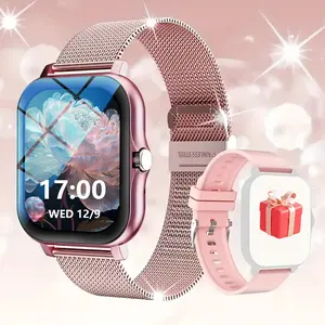 Multifunctional Smart Watch, Fashion Digital Watch with 2 Watch Band, Sports Watch with Multi-Sport Modes & Phone Call for Women & Men