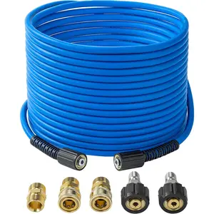 Washer Hose - 1/4" X 50 FT High Power Washer Extension Hose - Kink & Wear Resistant High  Hose for Replacement - Compatible with M22 Fittings - 3600PSI