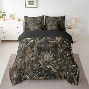 Feelyou 7-Piece Woods Camouflage Bed-in-a-Bag Bedroom Bedding Set - Soft, Breathable Fabric Set with Sheets, Multi-Size, Ideal for Hunters & Hunting Cabin Use, Soft Bedding Set