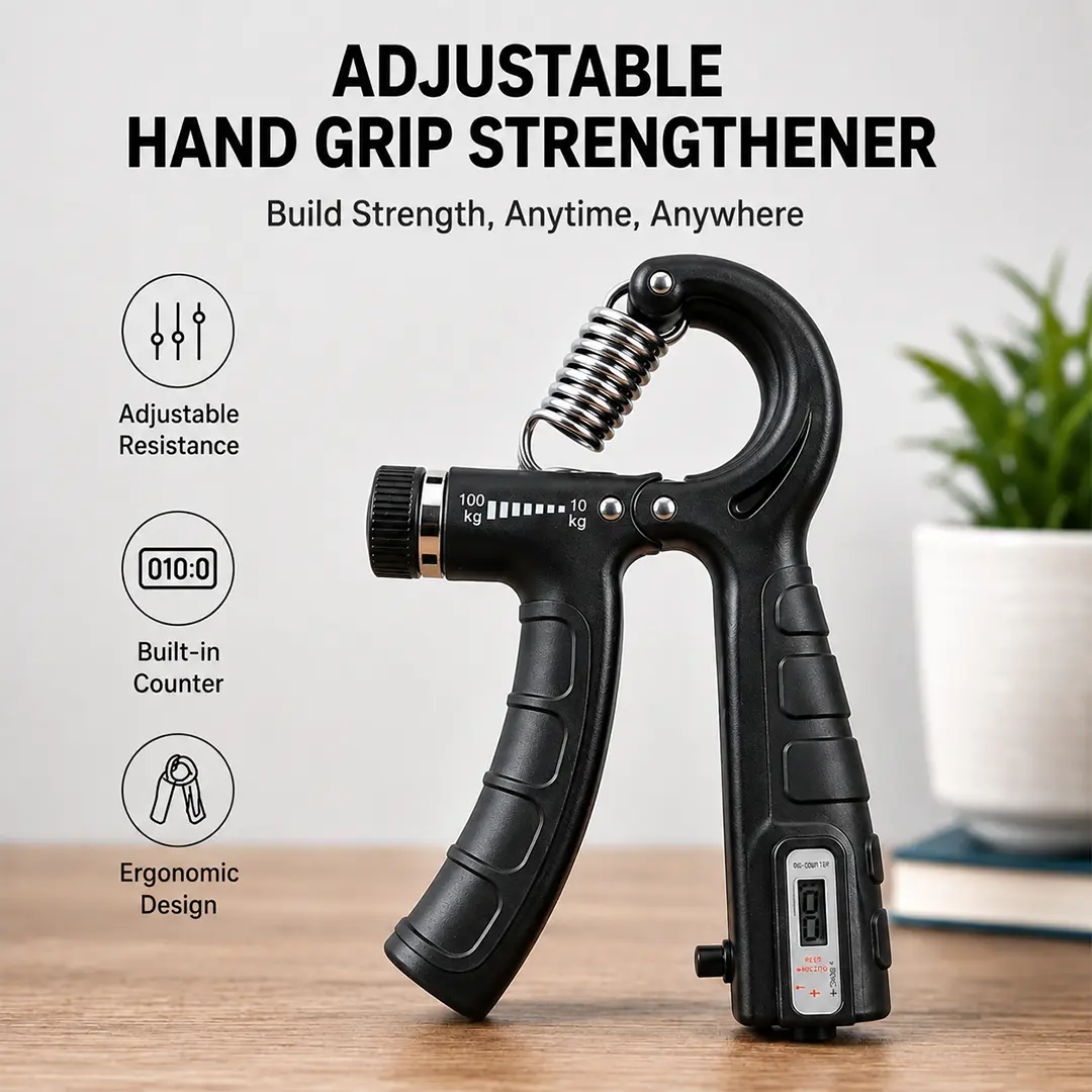 Unisex Hand Grip Strengthener, 10-100kg Adjustable Resistance Strength Training Equipment, Simple Kit for Injury Recovery & Daily Hand Exercise