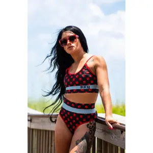 Women's Skull Print Sport Bikini Top