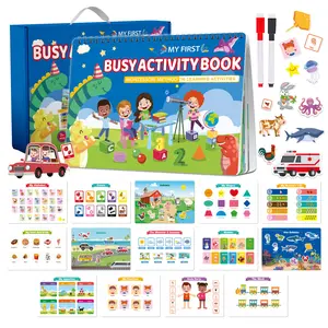 Montessori Busy Toy Set for Children Ages 3 and Up Pre-Assembled Sensory Play Kit Travel Activities for Car & Restaurant Fine Motor Skills Toys Autism Learning Screen-Free Fun