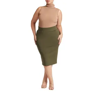 ELOQUII Women's Plus Size Neoprene Pencil Skirt