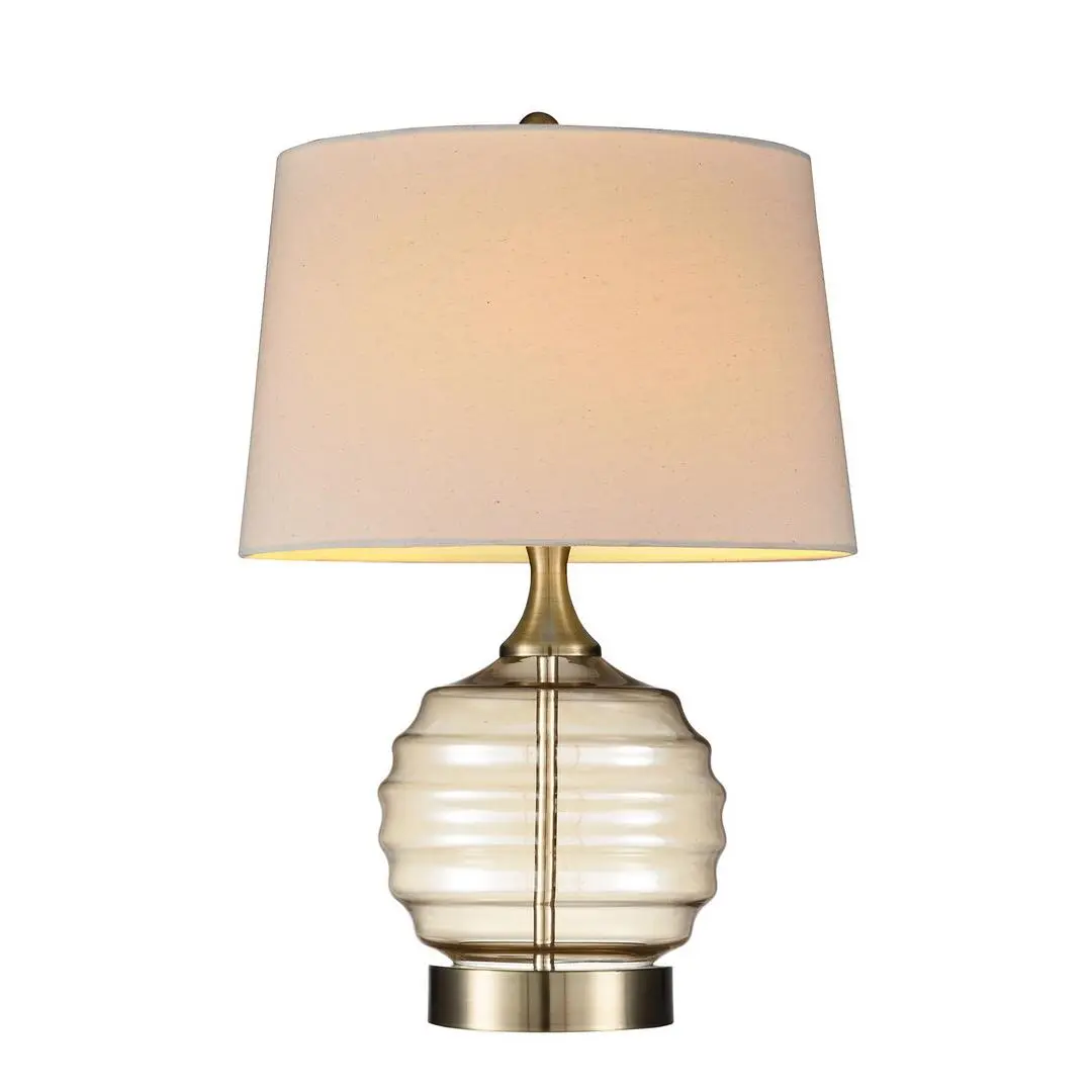 Tuscan Sun Glass Table Lamp - 22.5in, 15in High, 100W, Harp-Included Rotary Switch Interior Design Lighting for Home Improvement Indoor Decor, Decorative