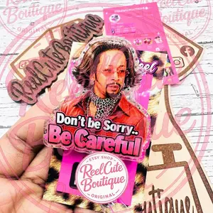 Don’t be Sorry be Careful Nostalgia Glitter Badge Reel: Funny Nurse ID Holder