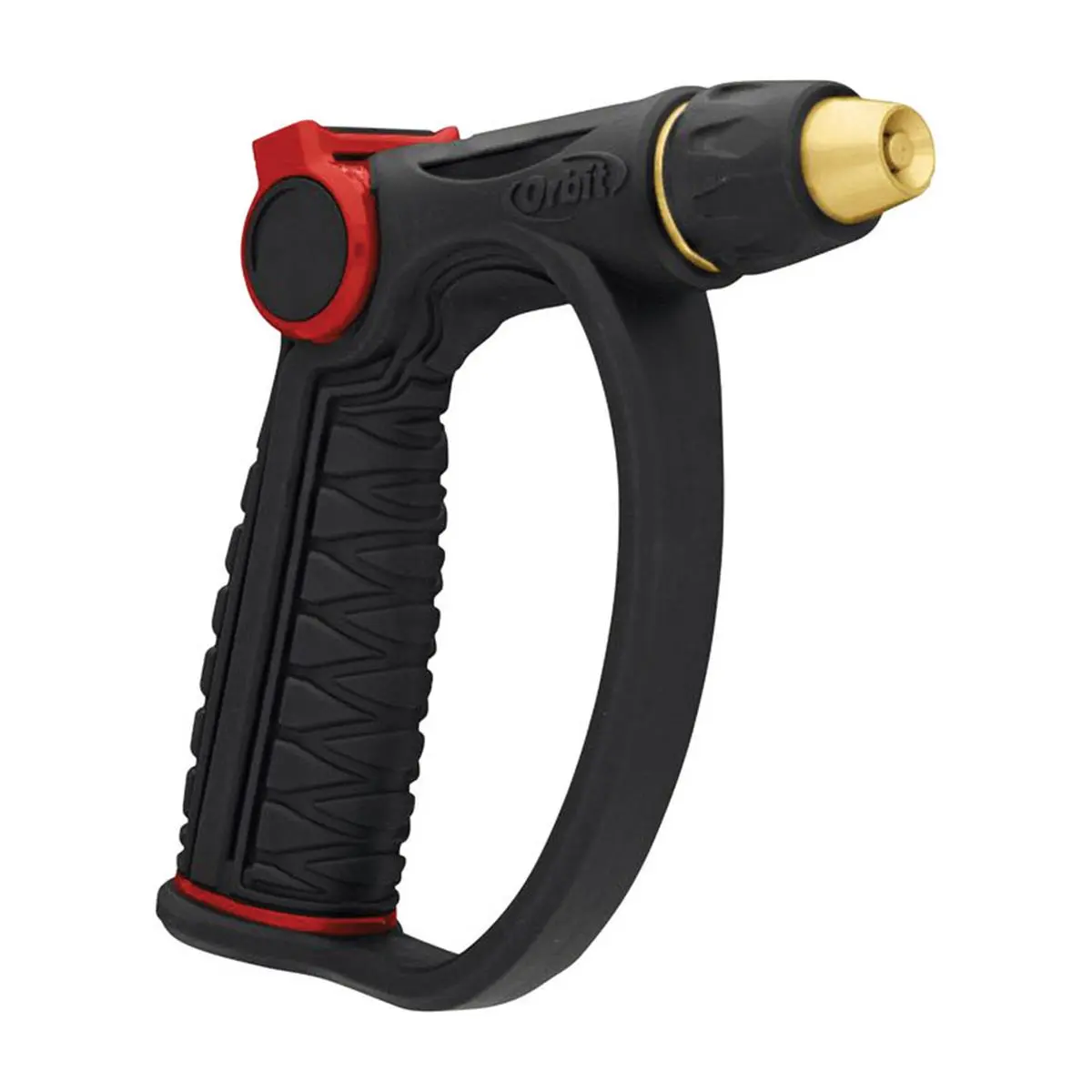 Orbit 7803539 Metal Garden Hose Nozzle with Thumb Valve - 1-Pattern Adjustable Jet Stream Spray, Reliable, Durable, Up-to-Date Designs for Home Improvement, Outdoor Watering