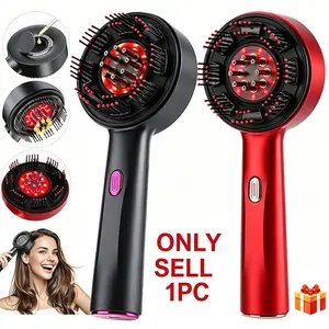 Rechargeable Red Light Therapy Scalp Massager Hair Brush with Oil Dispensing Function, Portable Electric Hair Growth Massage Comb for Men & Women, Ideal for Scalp Relaxation, Hair Nourishment, Stress Relief and Daily Home Hair Care Treatment