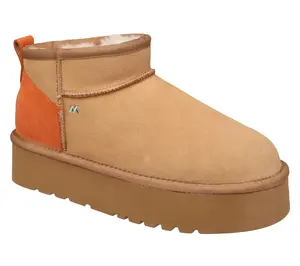 Mykos Premium Suede Water Resistant Platform Boot - Ellie