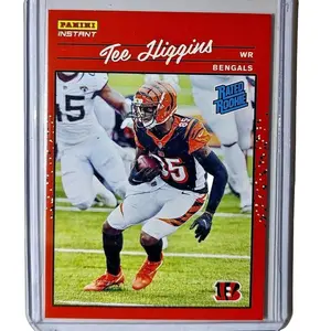Tee Higgins Rookie 2020 Panini NFL #13 Rated Rookie Retro Card Cincinnati Bengals