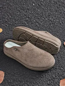Men's Mule Shoes New Fashion Trend Simple Plain PU Leather Slip-On Comfortable Breathable Casual Outdoor Work Commute Daily Wear Slip On Mules