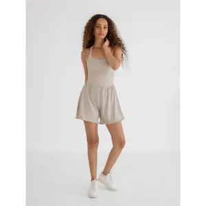 Lila Romper, Oatmeal