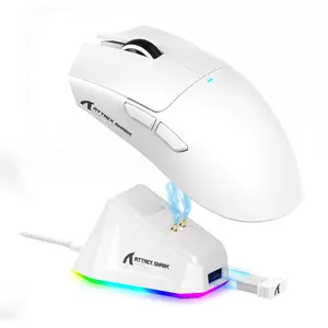 X11 Wireless Gaming Mouse, RGB Charging Base Mouse with 5 Programmable Buttons, Optical Sensor Mouse for Gaming, Office, Gaming Accessories