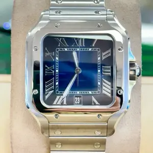 Mens Luxury Business Silver Steel Automatic Homage Watch