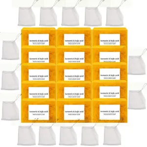 Lemon Turmeric Soap Bar, Moisturizing Soap For Face & Body, soap for Daily Cleansing and Exfoliating, Hydrating for All Skin Types