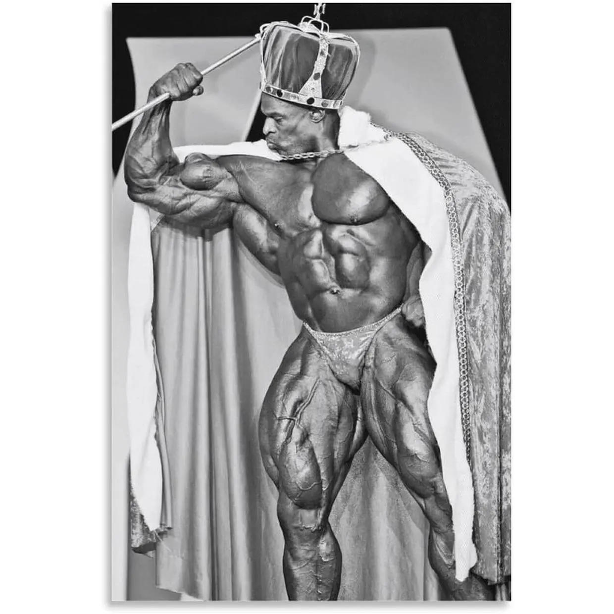 Black And White Photography Art Decoration, Ronnie Coleman Bodybuilding Poster, Bodybuilding Art Decoration Print on Wall Canvas Painting Wall Art Poster for Bedroom Living Room Decor