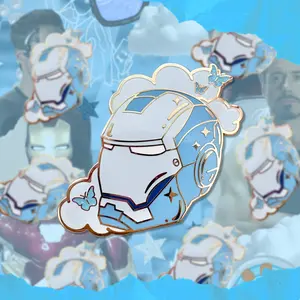 Iron Helmet Enamel Pin