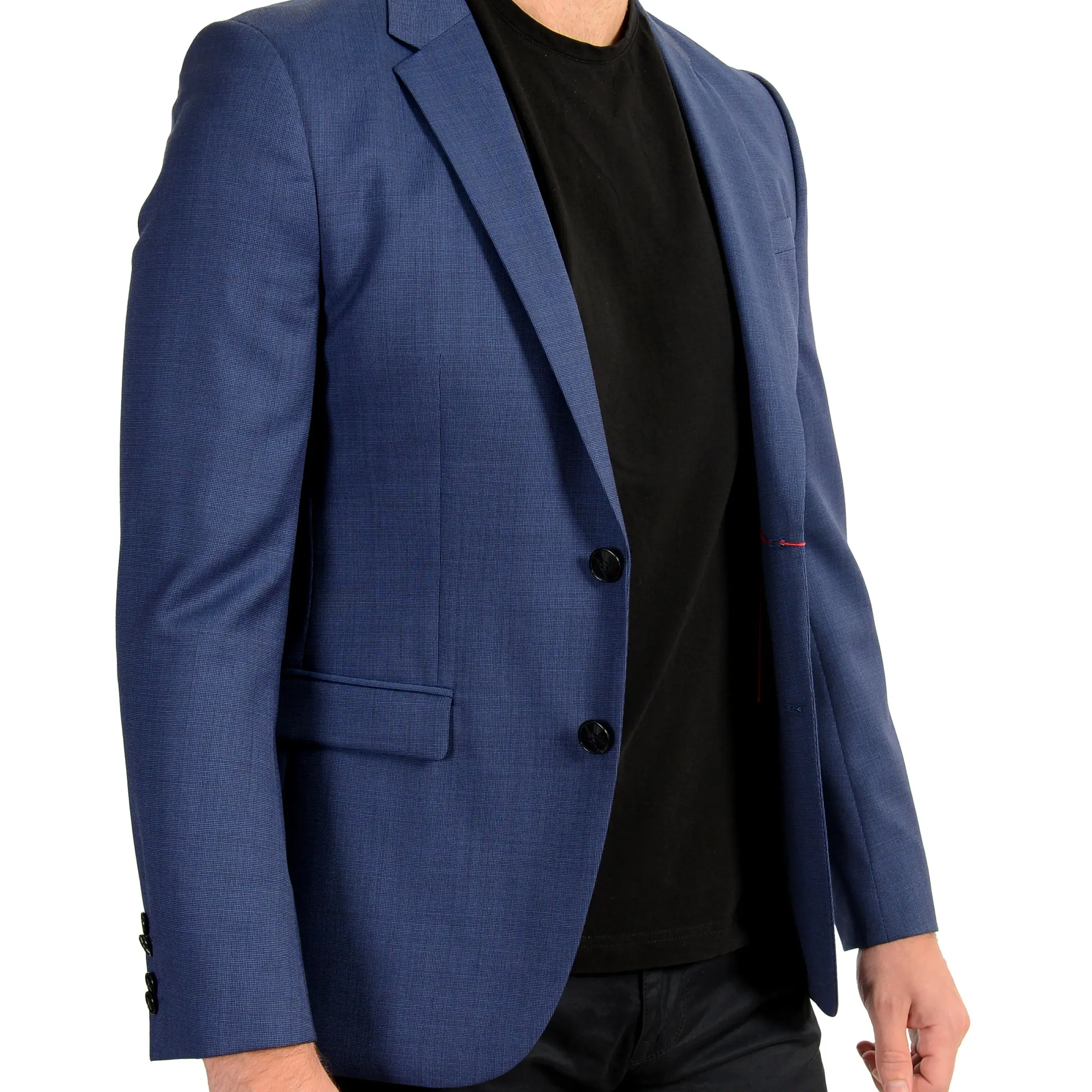 Hugo Boss Men's Blue Extra Slim Fit 100% Wool Blazer US 36R IT 46R