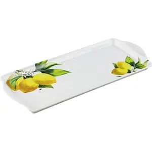 Reston Lloyd Melamine Plastic Tidbit Tray, BPA-Free, Food Safe, Multipurpose Platter Serving Tray, Bathroom/Table Organizer