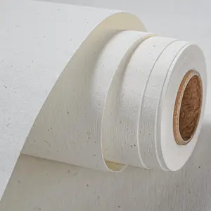 Natural White Wallpaper Grasscloth Textured Peel and Stick Wall&Wallpaper Self-Wall&Wallpaper Removabl Easy to for Bedroom,Living Room , Office.(16.5"x236.2") 1001