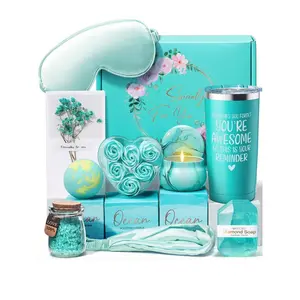 Gifts For Women, 10PCS Relaxing Spa Gift Basket For Women, Self Care Gifts, Unique Birthday Gifts For Women, Mom, Wife, Girlfriend, Sister, Her, Best Friend, Birthday, Valentine's Day, Mother's Day Gift Basket Wedding Green