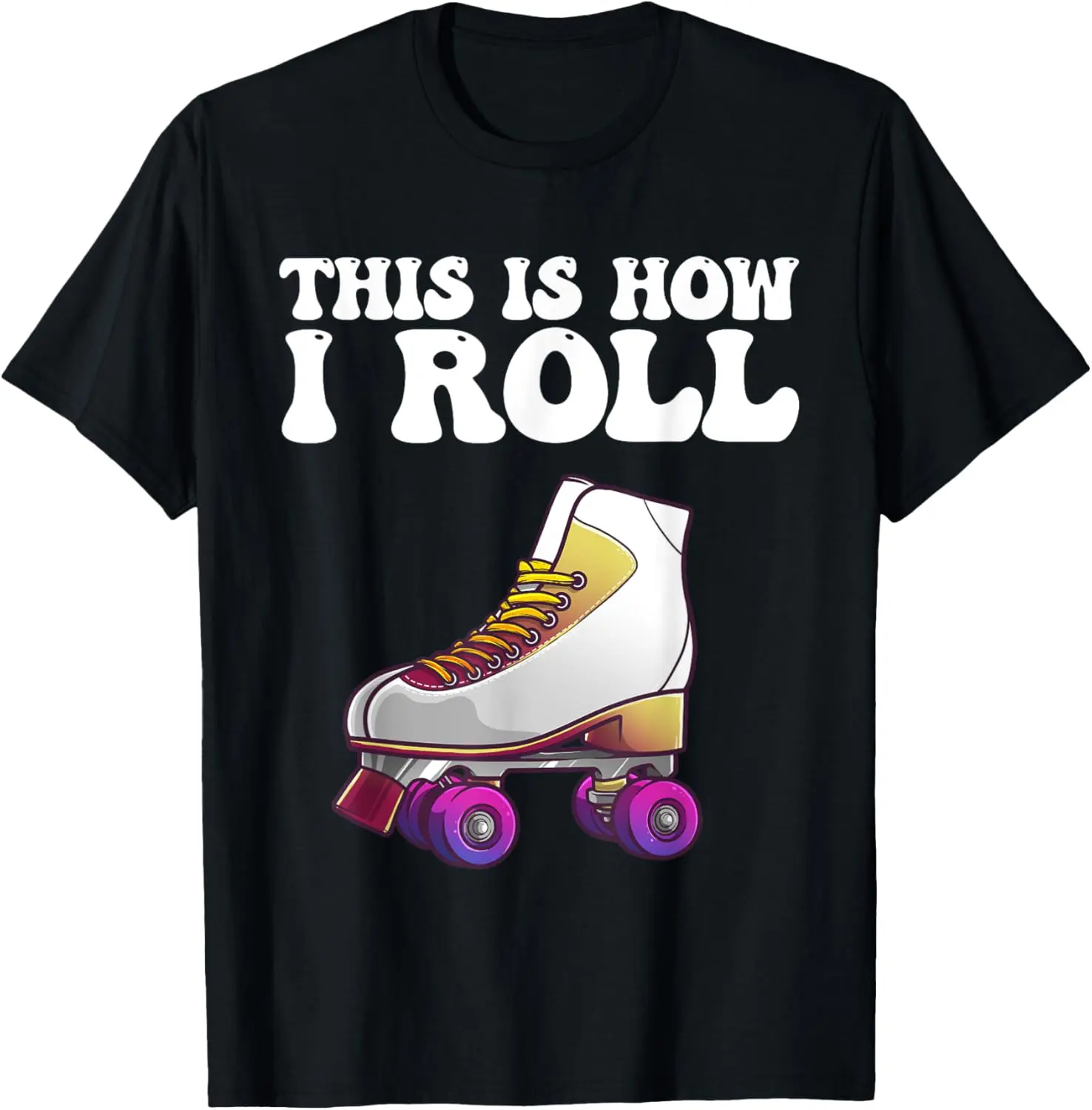 Cool Roller Skate For Men Women Speed Skating Inline Skate Summer Casual Shortsleeve Cotton T-Shirt