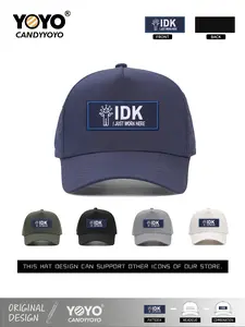 (Set version) Original design, trendy lettering design. IDK I Just Work Here Velcro Trucker Hat – Velcro DIY Breathable Hat – Adjustable Baseball Hat for Men and Women.