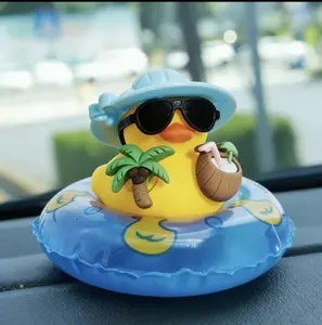 Fun yellow Car Duck Rubber Duck Car Ornaments Duck Car Dashboard Decorations Whimsy