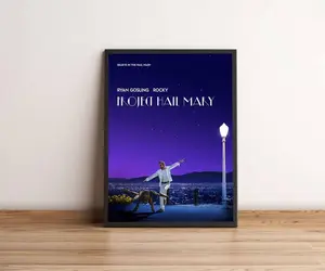 Project Hail Mary La La Land Inspired Poster, Sci-Fi Romance Style Movie Art