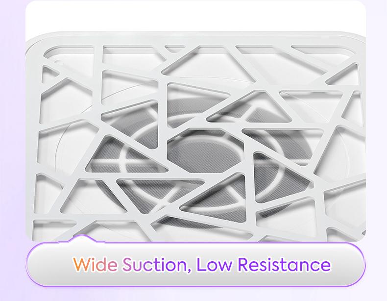 Mini Rechargeable Nail Dust Collector, 6000RPM Powerful Suction Nail Vacuum Cleaner with 10 Speed Adjustable, 2600mAh Cordless Nail Dust Extractor for Acrylic Nails, Portable Nail Salon Dust Collector for Home Use