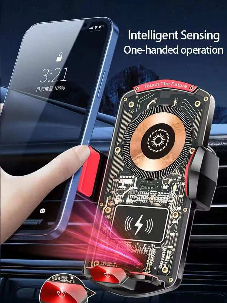 Car Wireless Charger Holder 66W Auto Sensing Magnet Plug Charging Stand for Iphone 17 16 15 14 13 12 Pro Max Samsung Mount
