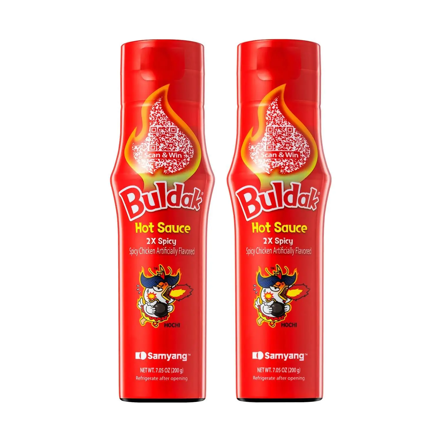 Samyang Buldak Hot Sauce - 2X Spicy, Korean Spicy Hot Chicken 2X Flavor Sauce [5.57 fl oz (200g) x 2 pack]