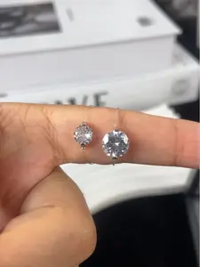 Light Luxury Transparent Line Invisible Mermaid Tears Ring White Copper Geometric Water Drop Diamond Ring for Women