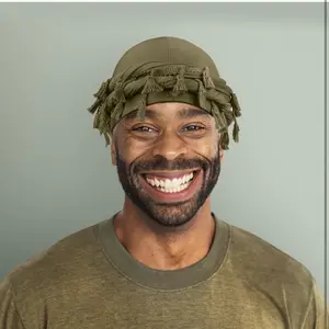 Stylish Fringe Halo Turban, Premium Satin Lining, Easy assemble with adjustable twist band, Perfect for all occasions and hair types