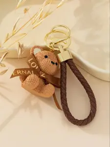 Creative Bell Bear Keychain, Cute Doll Keychain, Car Key Chain, Bag Pendant, Keychain For Bags, Couple Gift, Daily Use School Gift, Car Accessories, Keychain Kawaii, Keychain Lanyard