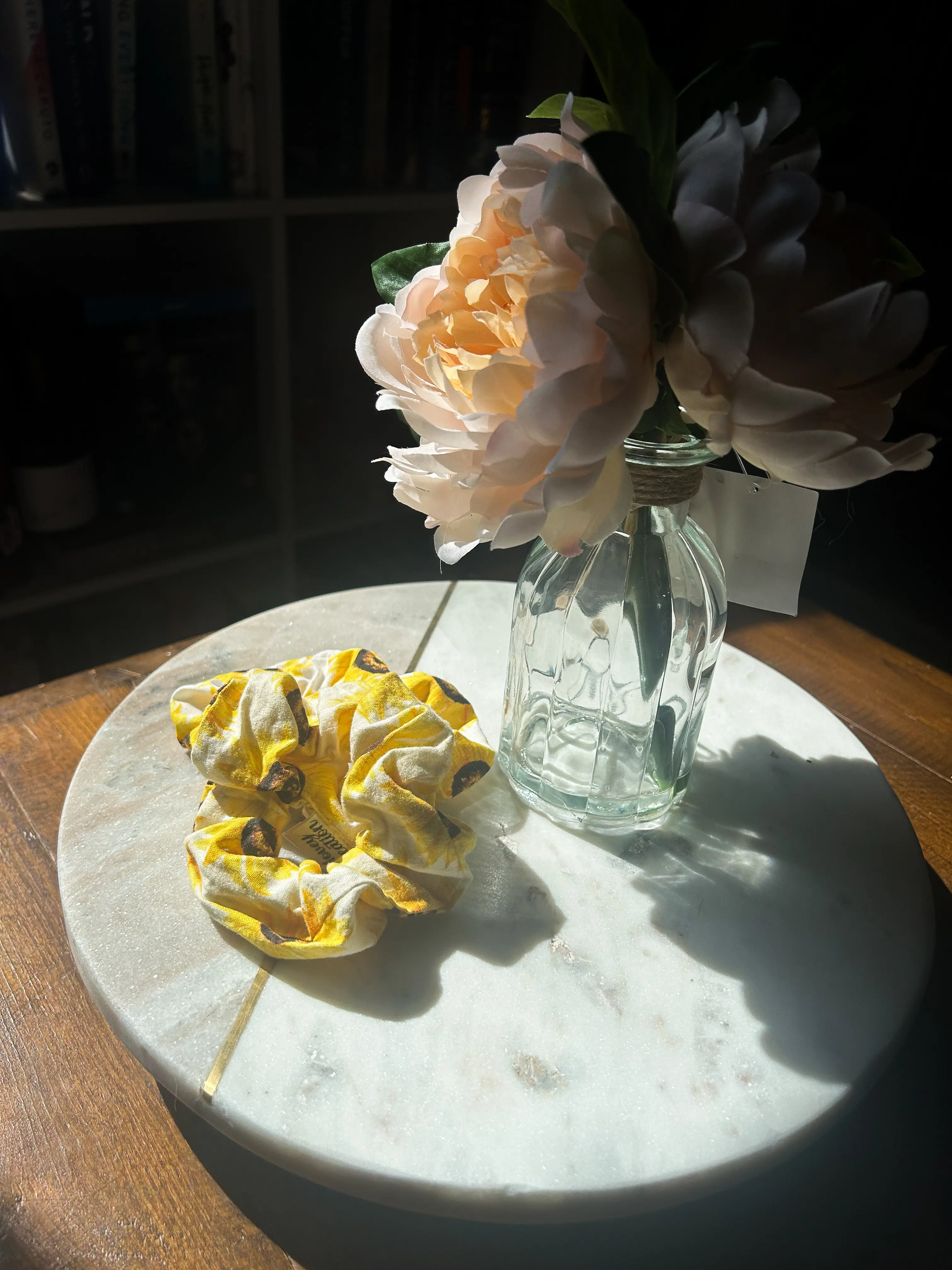 Sunflower Handmade Scrunchie - 100% Handmade Cotton, Soft and Durable, Perfect for Thick or Thin Hair, Ideal for All Occasions