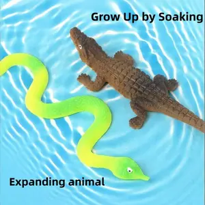 Simulation Crocodile & Snake Toys, Water Activated Expandable Animal Figures, Educational Science Learning Toy Set