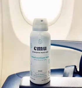 mint single unit hand sanitizer mist - 2.2OZ per can eco-friendly, plant-based, recyclable, cruelty free, aloe, vitamin e, moisturizer