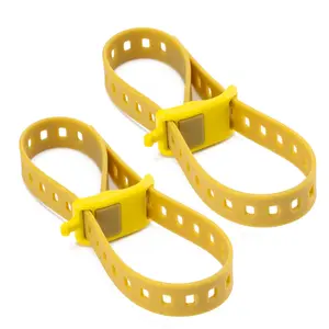 2-Pack Heavy-Duty Gear Strap with TPU Polyether for Bikepacking Yellow Durable Adjustable Buckle