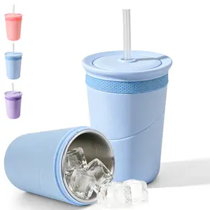 SUSTEAS Chill Cup - Double-Wall Insulated Stainless Steel Drink Cooler for Cans & Bottles | 12H Cold Retention | BPA-Free & Portable