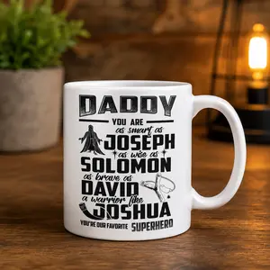 Religious gifts for men, Christian father, Father's day, Christian gift, scripture fathers, Christian Coffee mug, Religious Mug, Jesus mug