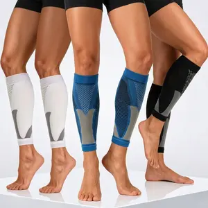 20-25mmHg Calf Compression Sleeves Men Women - Leg Compression Sleeve Footless Socks - Shin Splint Relief Fitness Running
