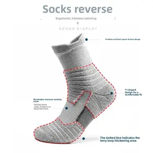 Athletic Crew Socks | Thickened Cushion Performance Socks – Breathable Anti-Blister Arch Support Socks for Running, Basketball, Hiking & Sports