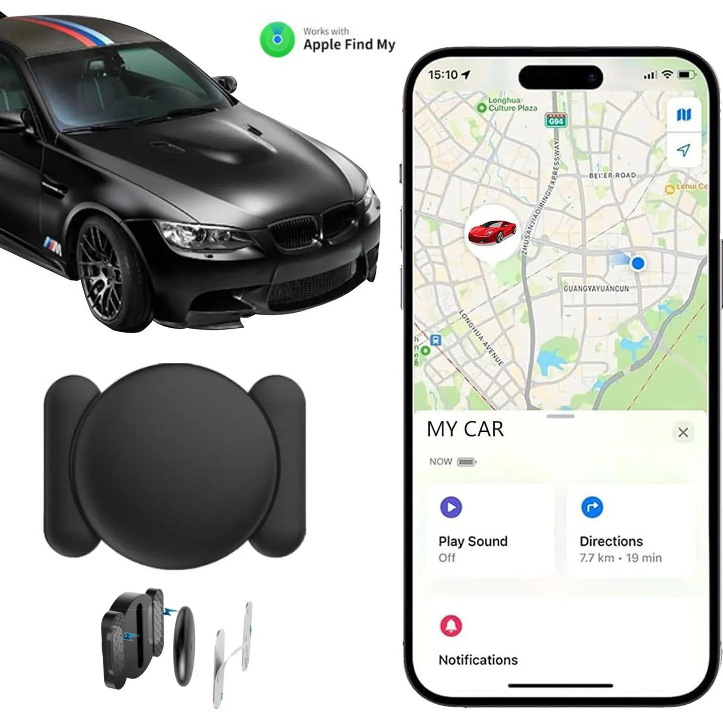 Mini Hidden Car Tracker, Car GPS Tracker with Weatherproof Magnetic ...