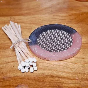 Candle Coaster with Striker and Matches - Includes Striker and Bundled Matches for Your Needs