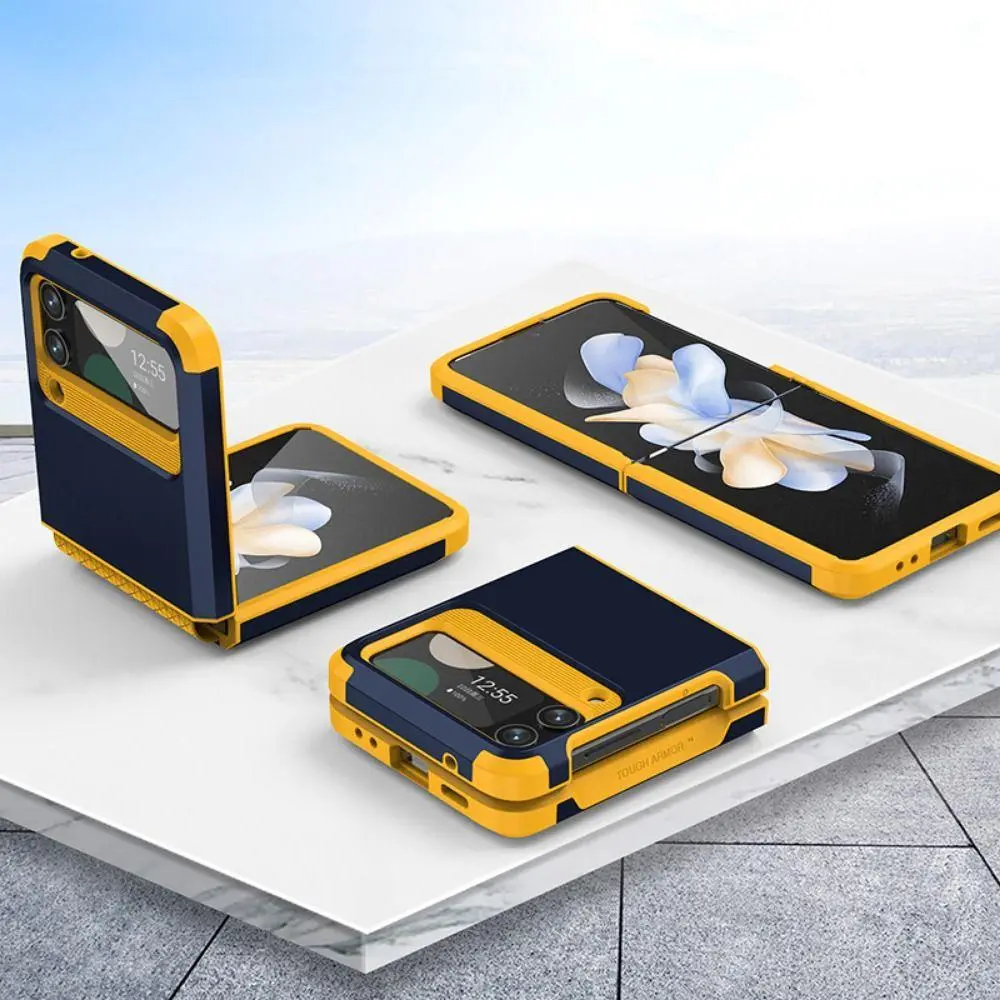 PC TPU Z Flip 3/4/5 Case New Shock Proof Armor Phone Cover Protective Hinge Mobile Phone Protector for Samsung Galaxy Phone