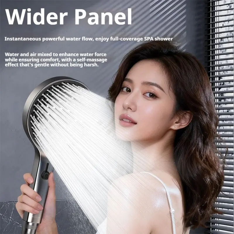 High-Pressure Shower Head, Large Panel Bathing Shower Faucet, Home Use Bathroom Accessories, Durable Design for Daily Use, High Flow Shower Head, Powerful Shower Heads High Pressure Showerhead