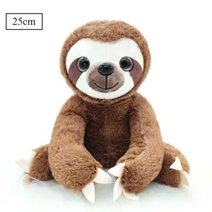 Adorable Plush stuffed Animal Toy Collection Sloth Hand Puppet Soft No Hair Fall Birthday Gift Doll Soothing Sleep Plush Toy Cute Sloth Childhood Teddy Bear Teddybear