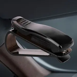 Car Sun Visor Organizer, Non-Slip Multi-Slot Ticket Holder & Sunglasses Clip, Durable Vehicle Storage Solution, Dashboard Accessory for Eyewear and Cards.